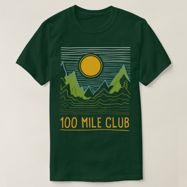 Camiseta Clube de 100 Mile Running Marathon Runner (Frente do Design)