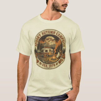 Camiseta Clube de Acampamento de Halloween Vintage Retro As