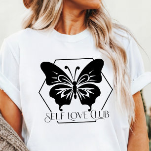 Camiseta Clube de Amor Próprio Boho Borboleta Empoderamento