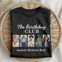 Clube de aniversário personalizado com 5 fotos e n