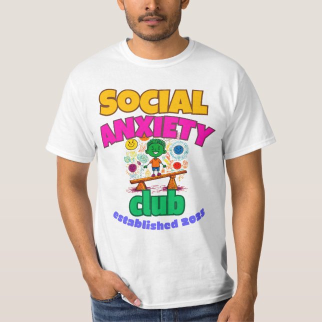 CAMISETA CLUBE DE ANSIEDADE SOCIAL (Frente)