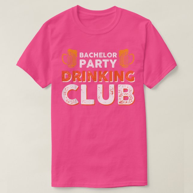 Camiseta Clube de Bebidas para Festa de Solteiro (Frente do Design)