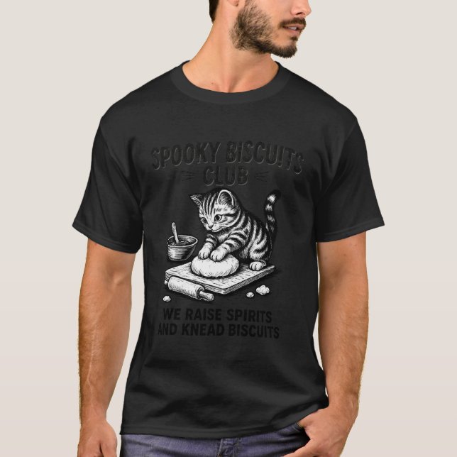 Camiseta Clube de Biscoitos Assustadores Gato, Roupa de Hal (Frente)