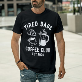 Camiseta Clube de Café dos Pais Cansados Personalizado EST 