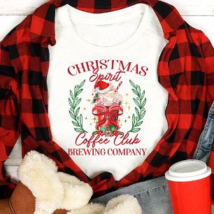 Camiseta Clube de Café Espírito de Natal Festivo