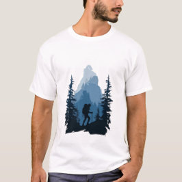 Camiseta Clube de Caminhada Silhueta da Montanha Aventura G