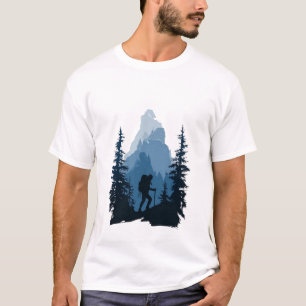 Camiseta Clube de Caminhada Silhueta da Montanha Aventura G