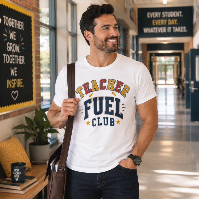 Camiseta Clube de Combustível para Professores Varsity Negr (Criador carregado)