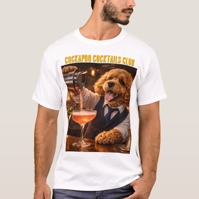 Camiseta Clube de Coquetel Cockapoo Presente Engra (Frente)
