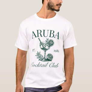 Camiseta clube de coquetel de Aruba