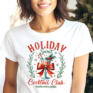 Camiseta Clube de Coquetel Espírito de Férias Natal Coquett