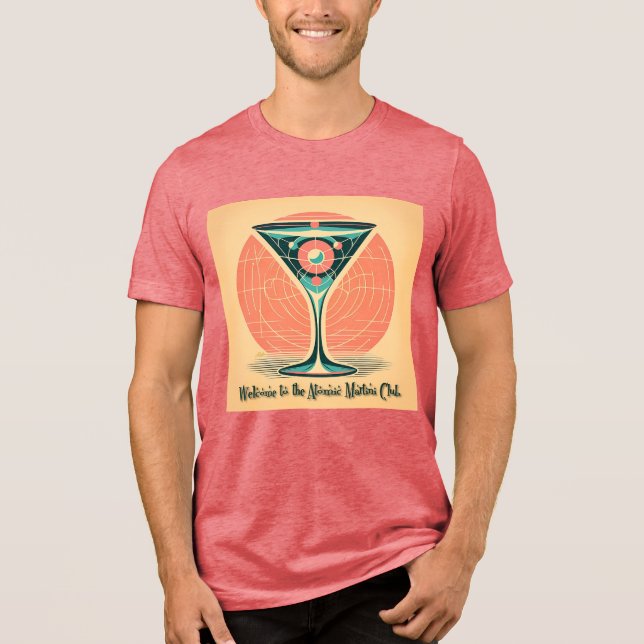 Camiseta Clube de Coquetel Martini Atômico com Emaranhament (Frente)