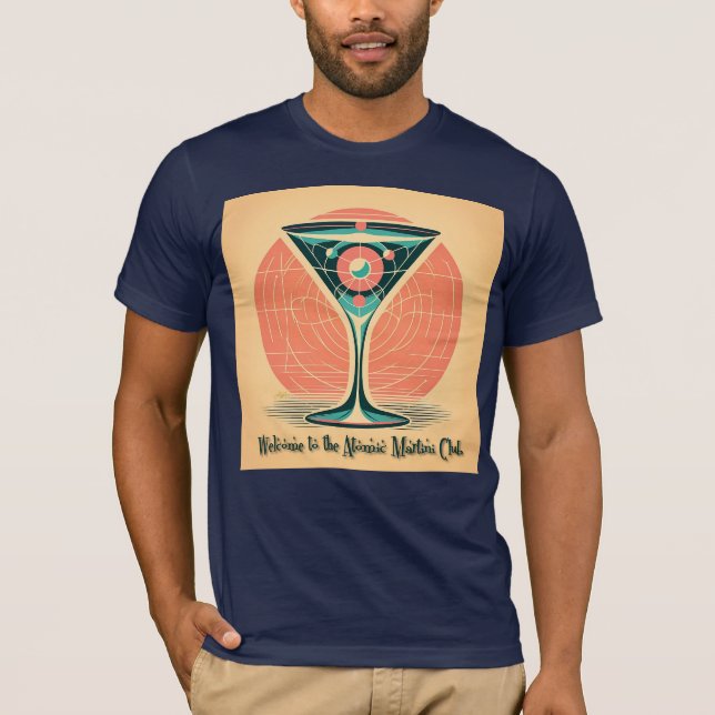 Camiseta Clube de Coquetel Martini Atômico com Emaranhament (Frente)