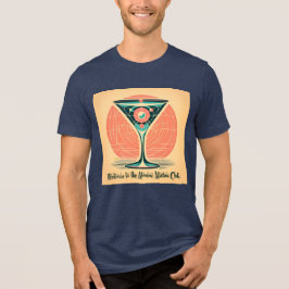 Camiseta Clube de Coquetel Martini Atômico com Entrelaçamen
