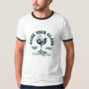 Camiseta Clube de Coquetel Vintage Levante Seu Copo Design