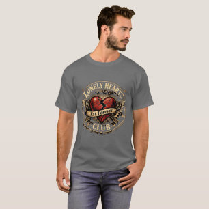 Camiseta Clube de Corações Solitários Estilo Rock Vintage C