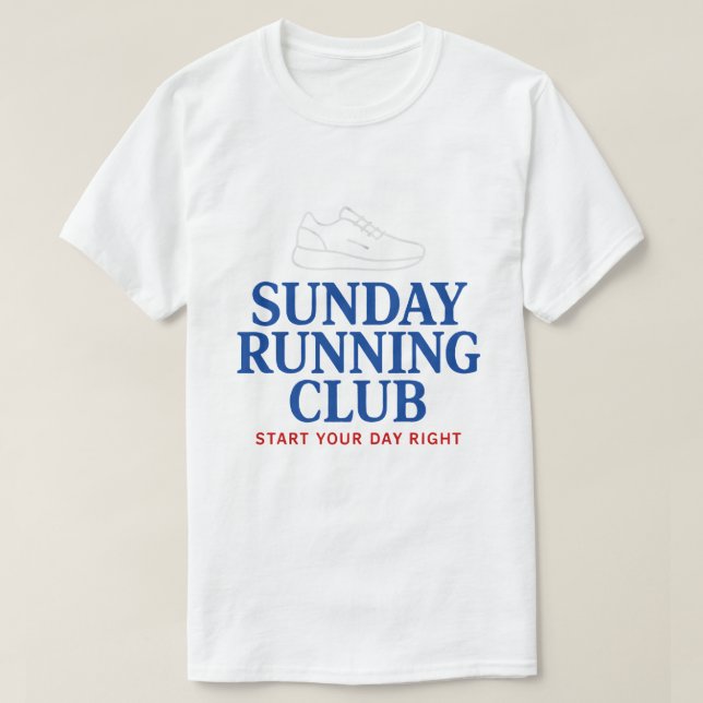 Camiseta Clube de Corrida Motivacional de Domingo (Frente do Design)