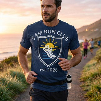 Camiseta Clube de Corrida Personalizado às 5h da Manhã | Na