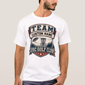 Camiseta Clube de DiscGolf da Equipe Personalizado Logotipo