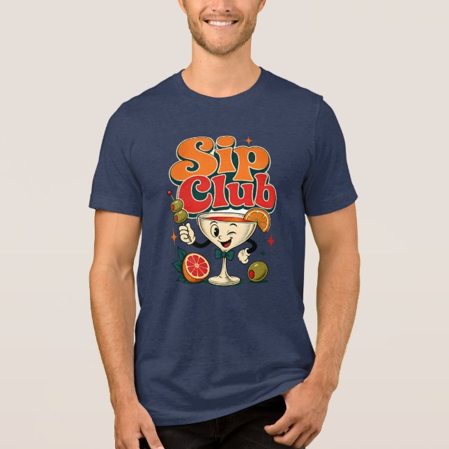 Camiseta Clube de Drinks Coquetel Retro (Frente)
