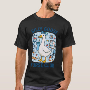 Camiseta Clube de Enfermeira Pato Bobo Divertido Humor de E