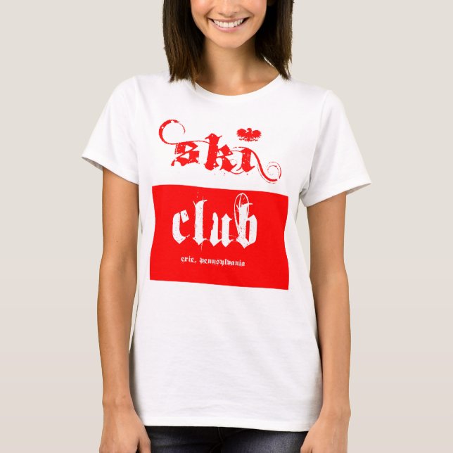 Camiseta clube de esqui polonês (Frente)