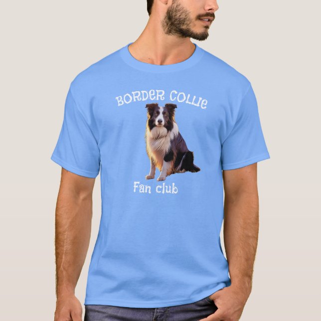 Camiseta Clube de fãs de collie de fronteira (Frente)