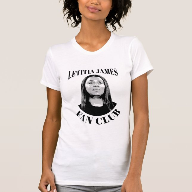 Camiseta Clube de Fãs de Letitia James (Frente)