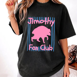Camiseta Clube de fãs do Jimothy - Guaxinim engraçado