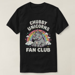 Camiseta Clube de Fãs do Unicórnio Fofo Arco-íris Mágico