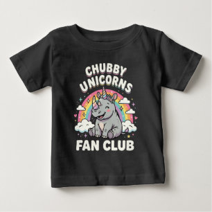 Camiseta Clube de Fãs do Unicórnio Fofo Arco-íris Mágico 
