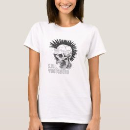 Camiseta clube de filmes de terror do rosto de caveira de W