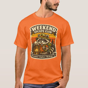 Camiseta Clube de Fuga de Fim de Semana Acampamento Retro M