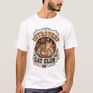Camiseta Clube de Gato Introvertido Gato Anti Social Vinta