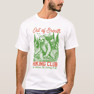 Camiseta Clube de Hiking do Preguiçoso Engraçado Sem Fôlego
