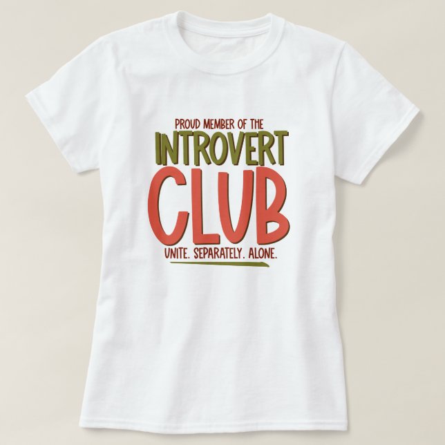 Camiseta Clube de Introvertidos (Frente do Design)