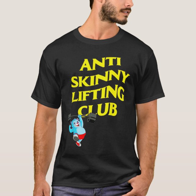 Camiseta Clube de Levantamento Anti Magro Levantamento de P (Frente)