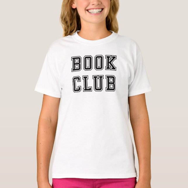 Camiseta Clube de Livros de Estilo Varsity (Frente)