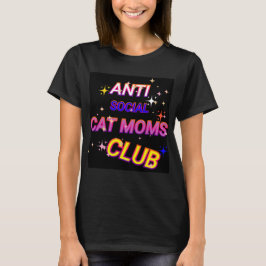 Camiseta Clube de Mãe de Gato Anti-Social
