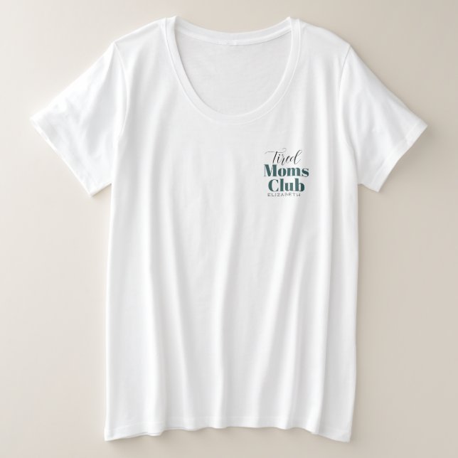 Camiseta Clube de mães Cansado Monograma (Frente do Design)