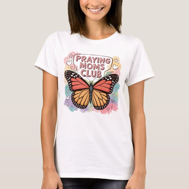 Camiseta Clube de Mães de oração religiosa (Frente)