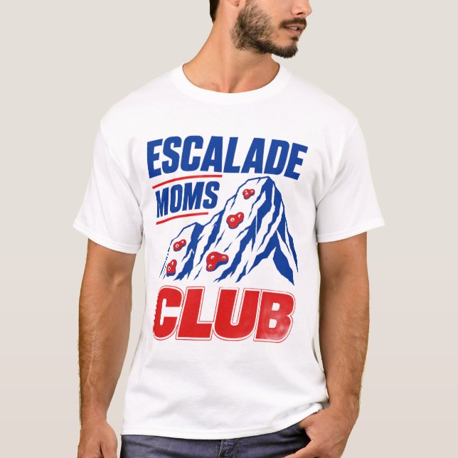 Camiseta Clube de Mães Escalade - Mãe de Escalada de Rocha (Frente)