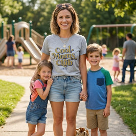 Camiseta Clube de Mães Incríveis Maternidade Ousada Texto A