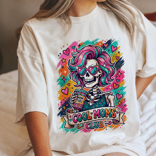 Camiseta Clube de Mães Legais Esqueleto com Combustível de 