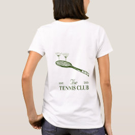 Camiseta clube de martini e tênis festa
