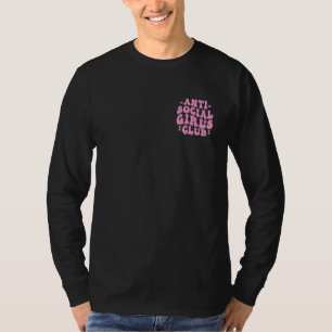Camiseta Clube de Meninas Anti Sociais (frente+verso)