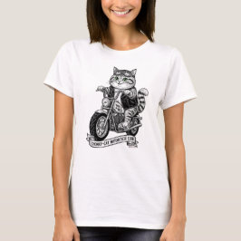 Camiseta Clube de Motocicletas Chonky-Kitten