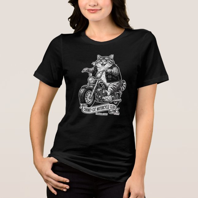 Camiseta Clube de Motociclismo Chonky-Cat (Frente)