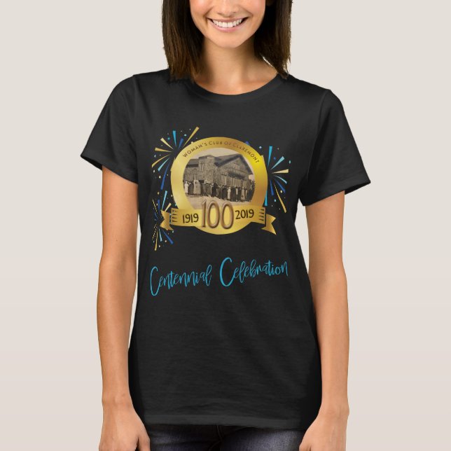 Camiseta Clube de Mulher da Celebração Centenária Claremont (Frente)