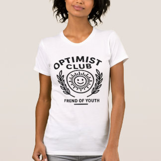 Camiseta clube de mulheres clássicas otimistas